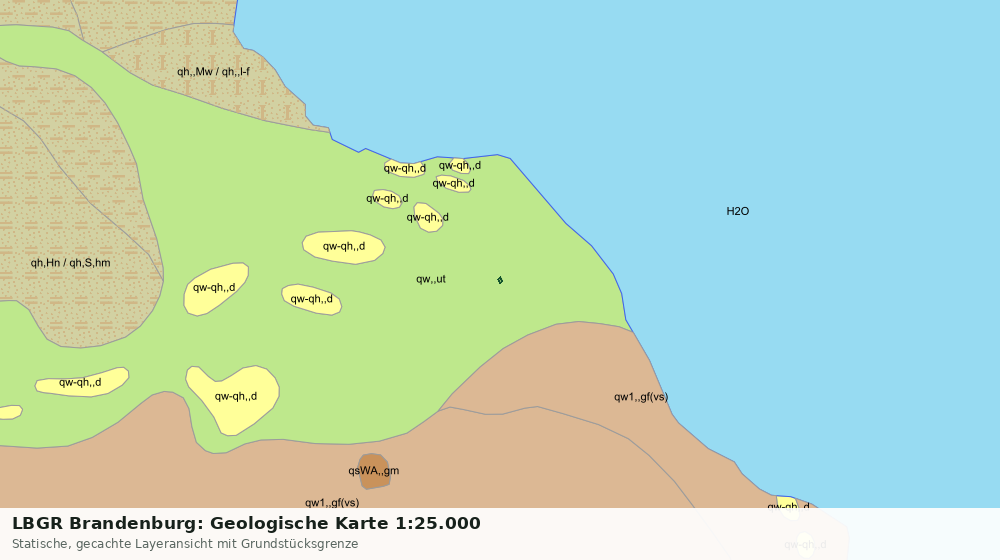 Statische Kartenansicht: LBGR Brandenburg: Geologische Karte 1:25.000