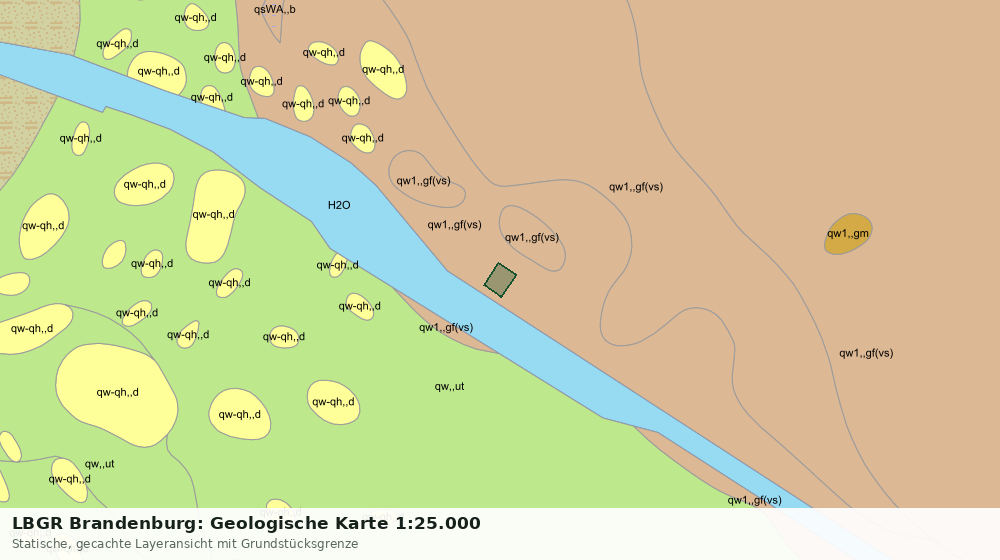 Statische Kartenansicht: LBGR Brandenburg: Geologische Karte 1:25.000