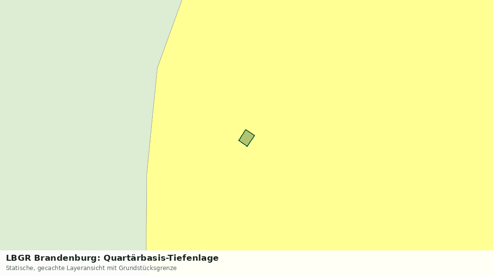 Statische Kartenansicht: LBGR Brandenburg: Quartärbasis-Tiefenlage