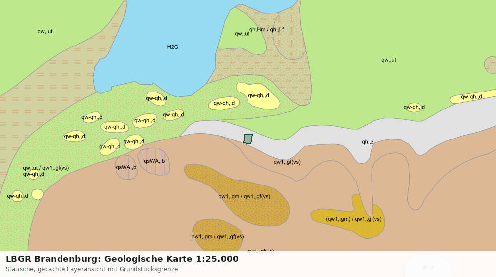 Statische Kartenansicht: LBGR Brandenburg: Geologische Karte 1:25.000