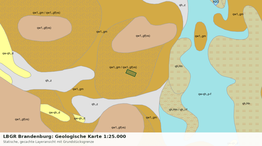 Statische Kartenansicht: LBGR Brandenburg: Geologische Karte 1:25.000