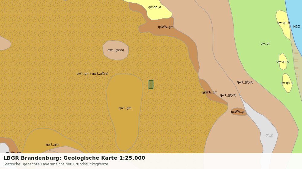 Statische Kartenansicht: LBGR Brandenburg: Geologische Karte 1:25.000