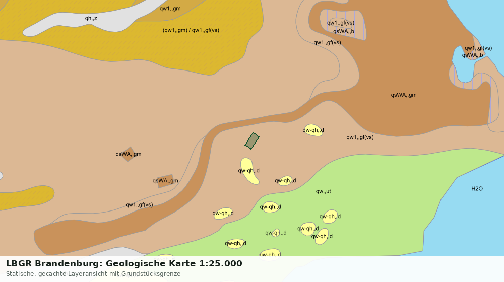 Statische Kartenansicht: LBGR Brandenburg: Geologische Karte 1:25.000