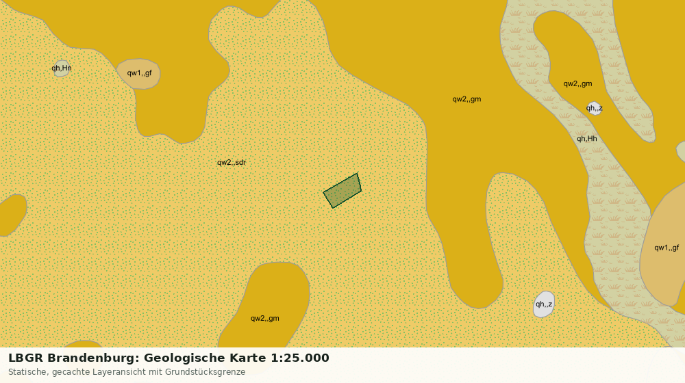 Statische Kartenansicht: LBGR Brandenburg: Geologische Karte 1:25.000