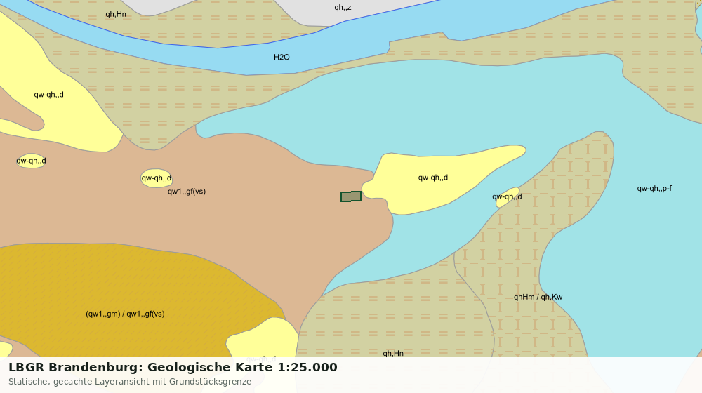 Statische Kartenansicht: LBGR Brandenburg: Geologische Karte 1:25.000