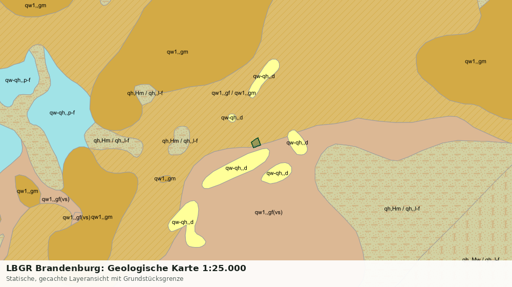 Statische Kartenansicht: LBGR Brandenburg: Geologische Karte 1:25.000