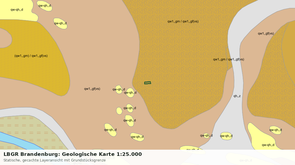 Statische Kartenansicht: LBGR Brandenburg: Geologische Karte 1:25.000