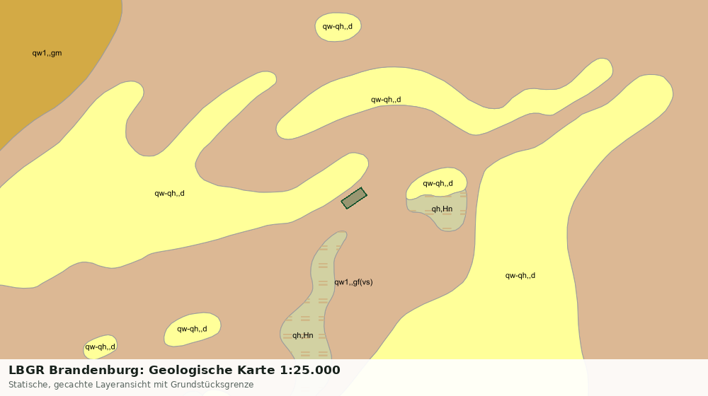 Statische Kartenansicht: LBGR Brandenburg: Geologische Karte 1:25.000