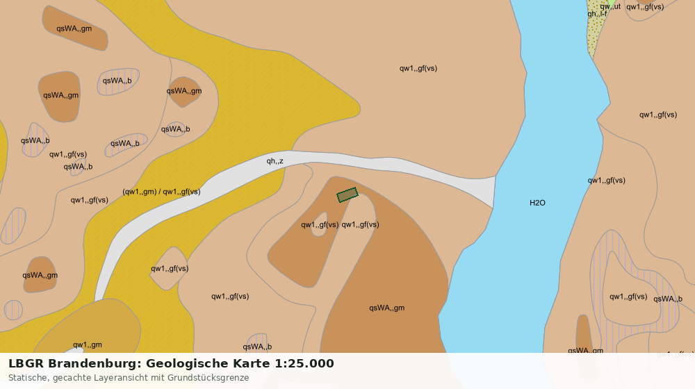 Statische Kartenansicht: LBGR Brandenburg: Geologische Karte 1:25.000