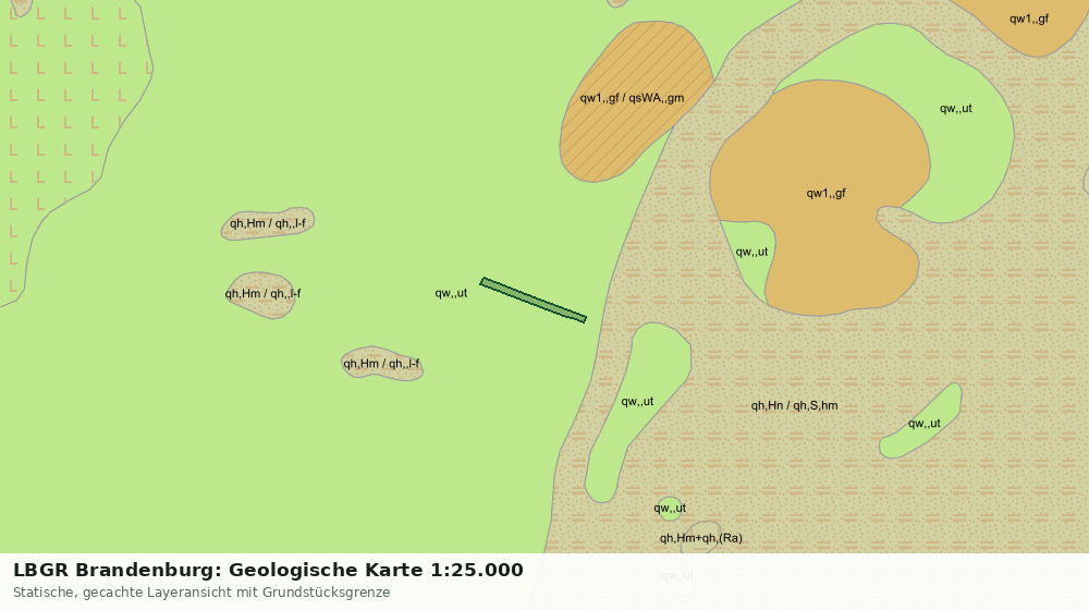 Statische Kartenansicht: LBGR Brandenburg: Geologische Karte 1:25.000