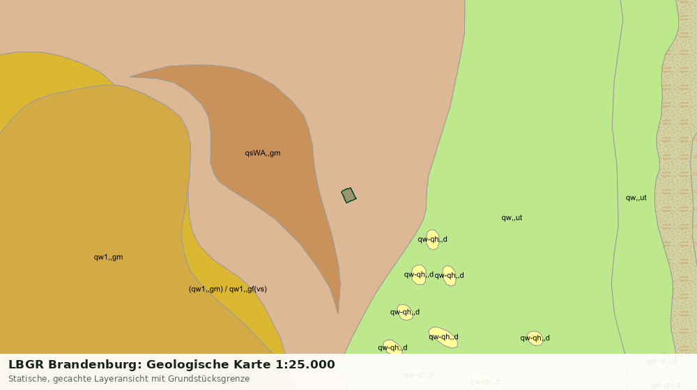 Statische Kartenansicht: LBGR Brandenburg: Geologische Karte 1:25.000