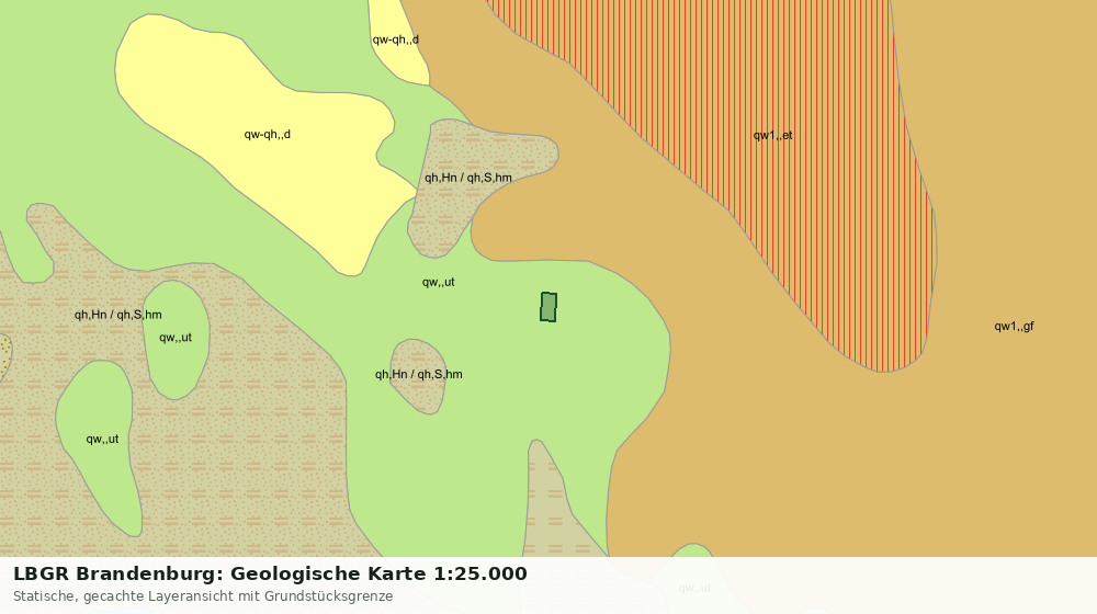 Statische Kartenansicht: LBGR Brandenburg: Geologische Karte 1:25.000