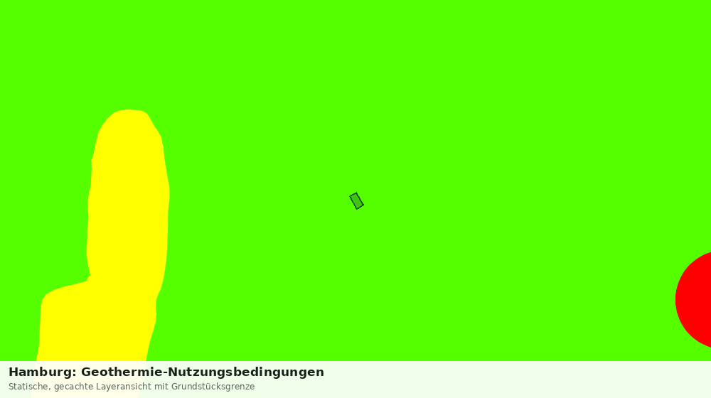 Statische Kartenansicht: Hamburg: Geothermie-Nutzungsbedingungen