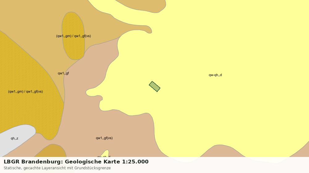 Statische Kartenansicht: LBGR Brandenburg: Geologische Karte 1:25.000