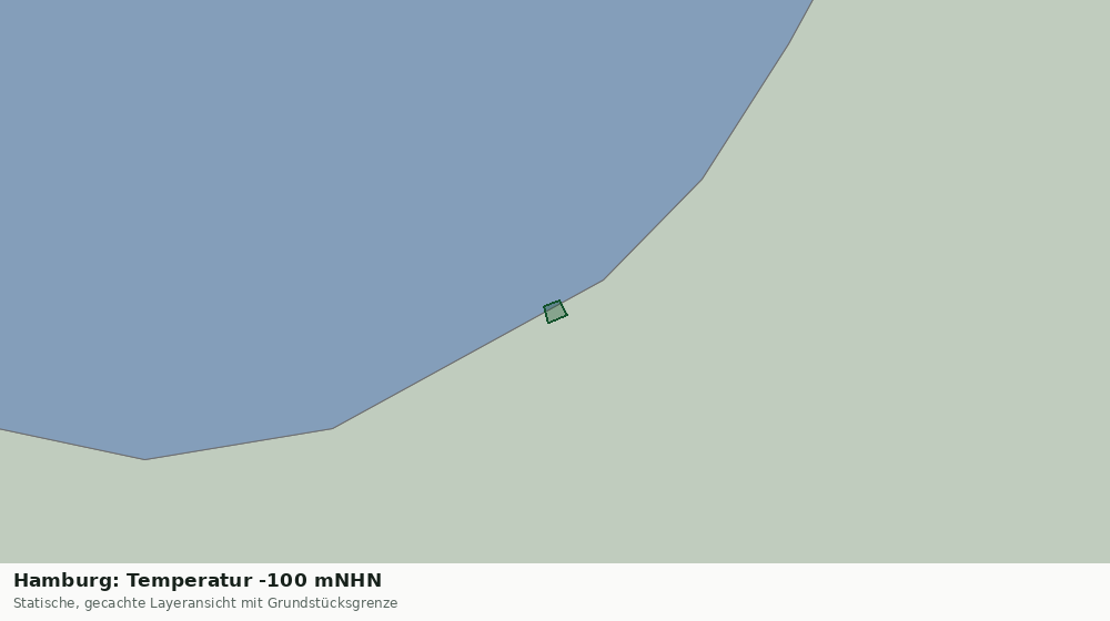 Statische Kartenansicht: Hamburg: Temperatur -100 mNHN