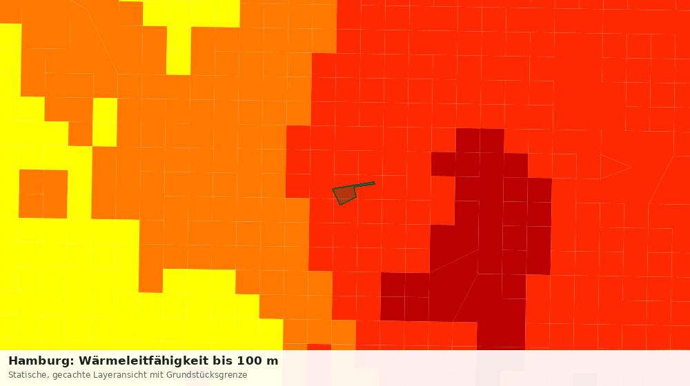 Statische Kartenansicht: Hamburg: Wärmeleitfähigkeit bis 100 m