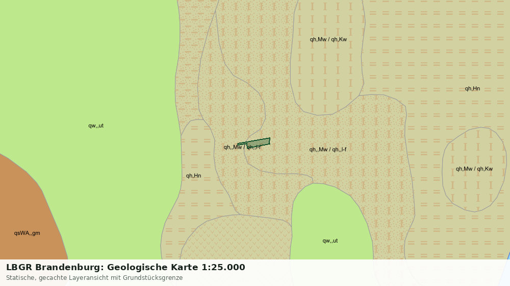 Statische Kartenansicht: LBGR Brandenburg: Geologische Karte 1:25.000
