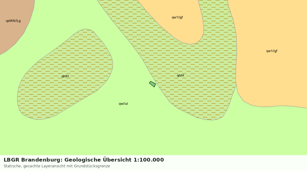 Statische Kartenansicht: LBGR Brandenburg: Geologische Übersicht 1:100.000