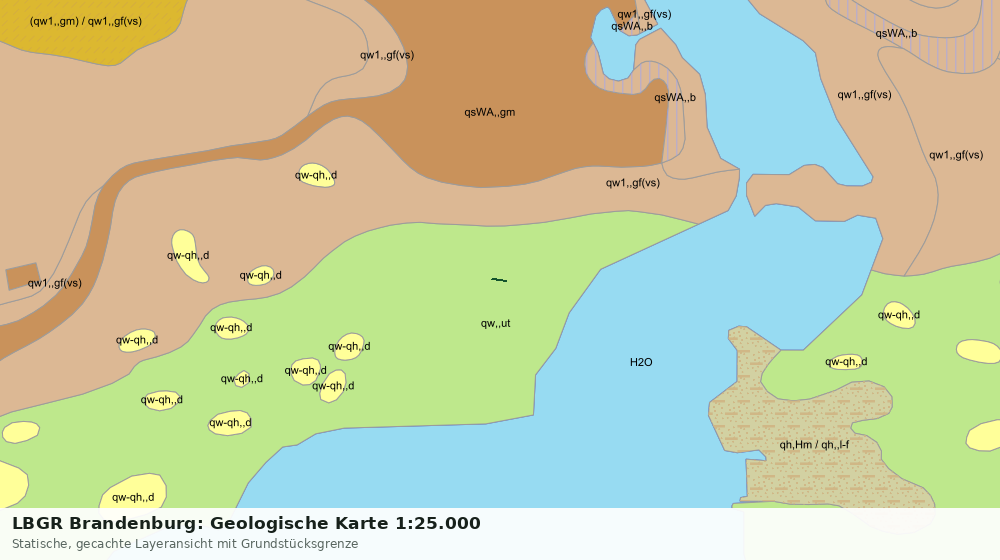 Statische Kartenansicht: LBGR Brandenburg: Geologische Karte 1:25.000