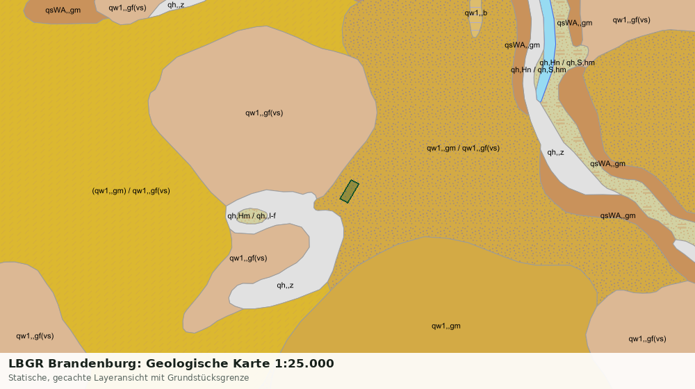 Statische Kartenansicht: LBGR Brandenburg: Geologische Karte 1:25.000