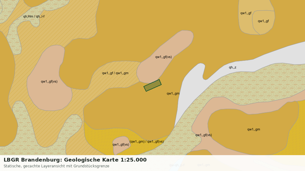 Statische Kartenansicht: LBGR Brandenburg: Geologische Karte 1:25.000