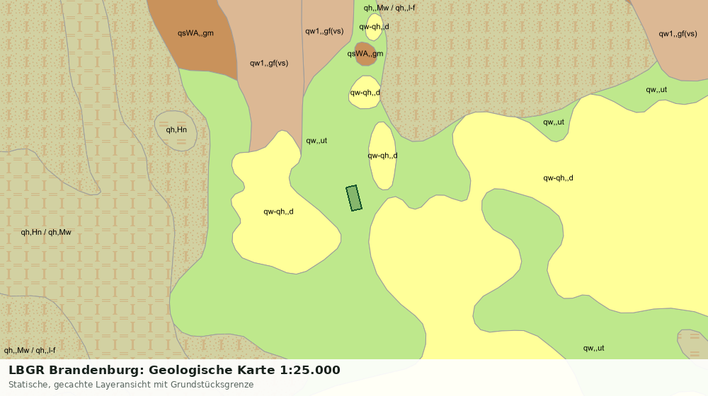 Statische Kartenansicht: LBGR Brandenburg: Geologische Karte 1:25.000