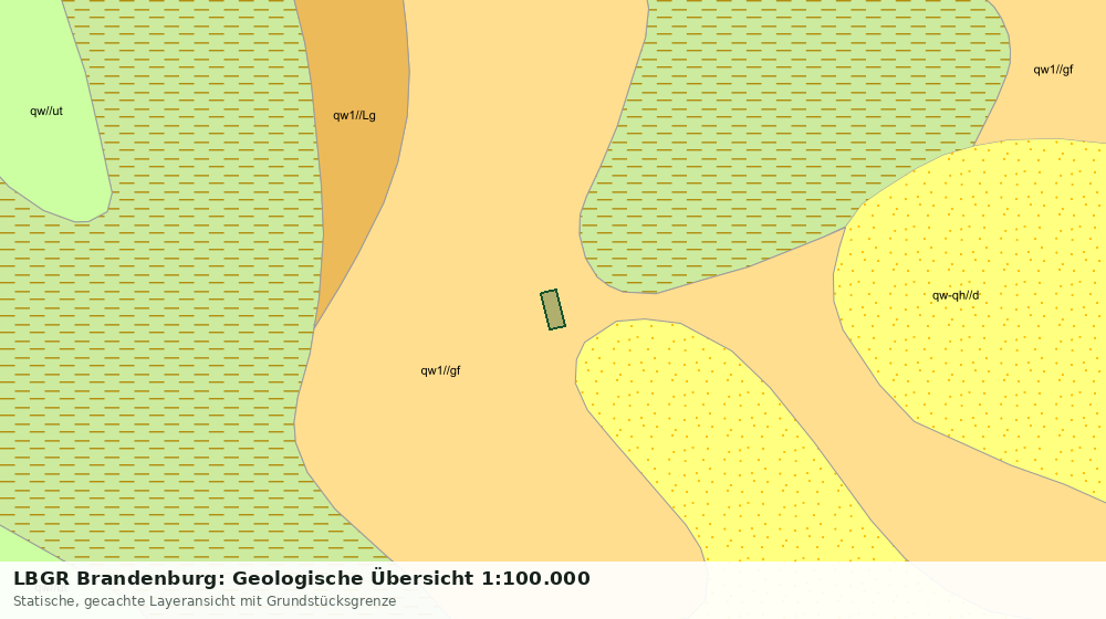 Statische Kartenansicht: LBGR Brandenburg: Geologische Übersicht 1:100.000