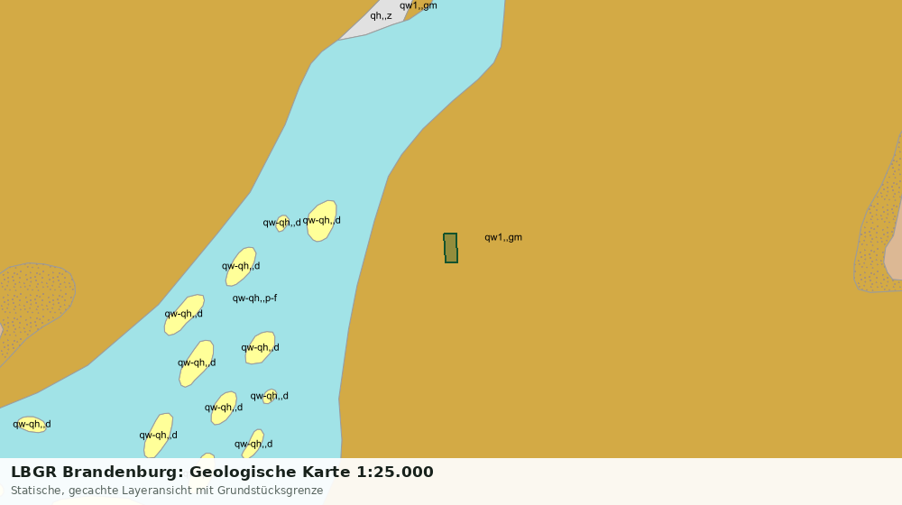 Statische Kartenansicht: LBGR Brandenburg: Geologische Karte 1:25.000