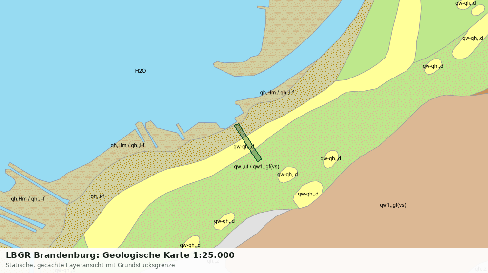 Statische Kartenansicht: LBGR Brandenburg: Geologische Karte 1:25.000