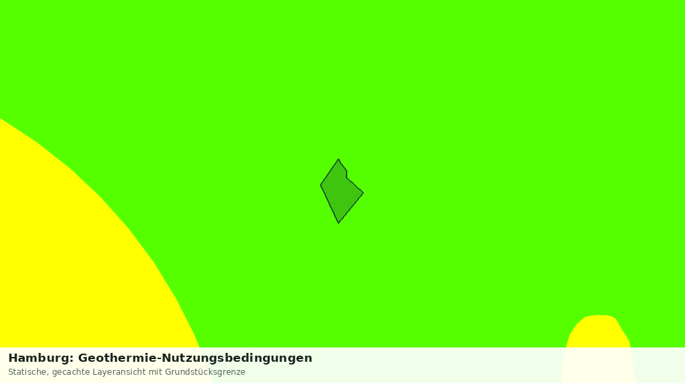 Statische Kartenansicht: Hamburg: Geothermie-Nutzungsbedingungen