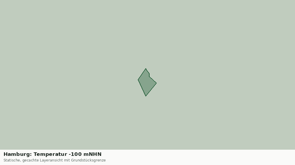 Statische Kartenansicht: Hamburg: Temperatur -100 mNHN