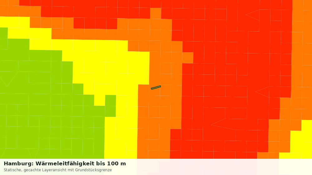 Statische Kartenansicht: Hamburg: Wärmeleitfähigkeit bis 100 m
