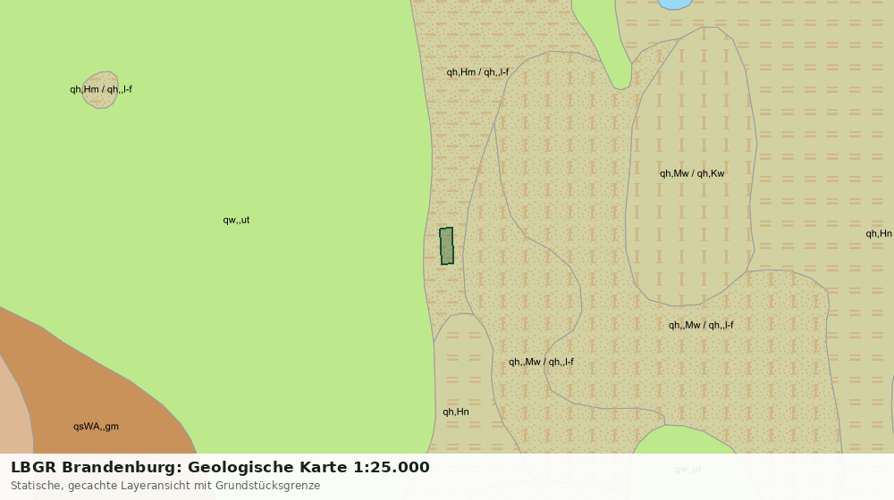 Statische Kartenansicht: LBGR Brandenburg: Geologische Karte 1:25.000