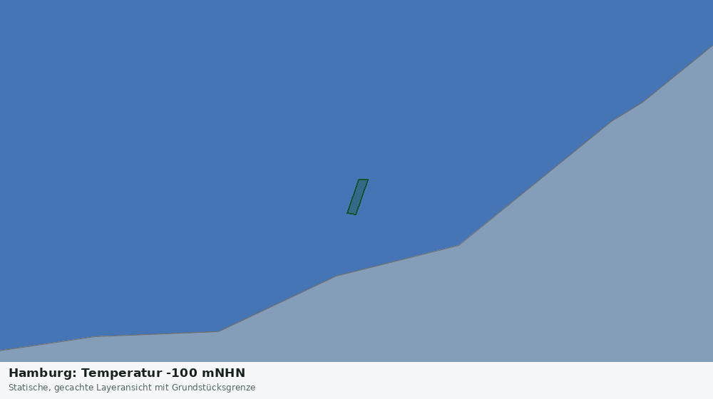 Statische Kartenansicht: Hamburg: Temperatur -100 mNHN