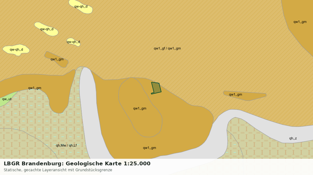Statische Kartenansicht: LBGR Brandenburg: Geologische Karte 1:25.000