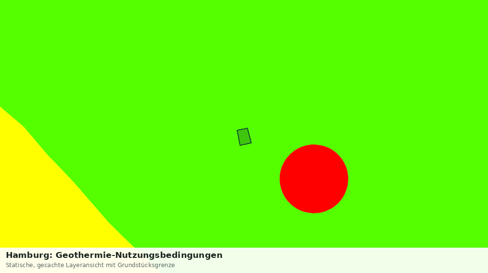 Statische Kartenansicht: Hamburg: Geothermie-Nutzungsbedingungen