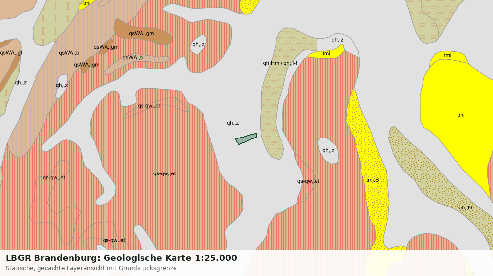 Statische Kartenansicht: LBGR Brandenburg: Geologische Karte 1:25.000