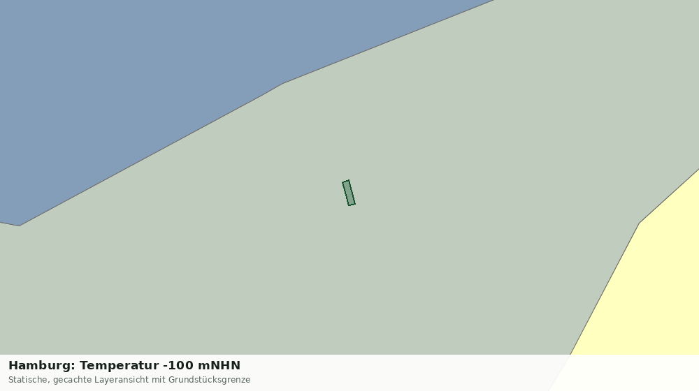 Statische Kartenansicht: Hamburg: Temperatur -100 mNHN