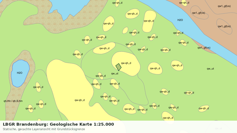 Statische Kartenansicht: LBGR Brandenburg: Geologische Karte 1:25.000