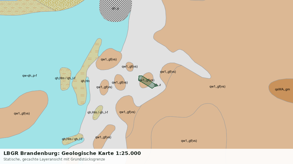 Statische Kartenansicht: LBGR Brandenburg: Geologische Karte 1:25.000