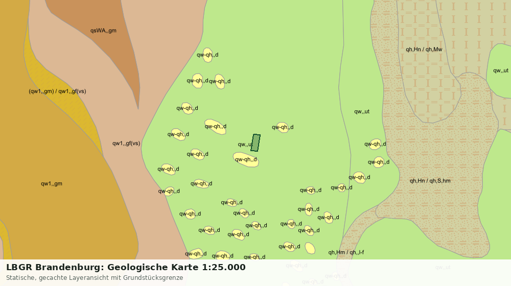 Statische Kartenansicht: LBGR Brandenburg: Geologische Karte 1:25.000
