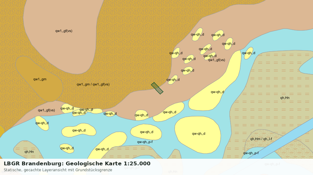 Statische Kartenansicht: LBGR Brandenburg: Geologische Karte 1:25.000