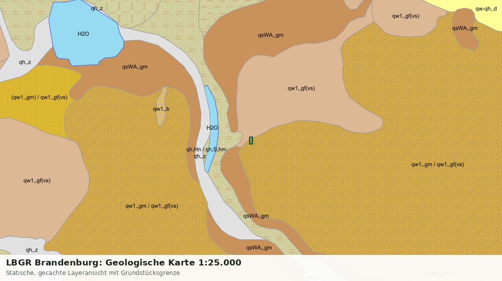 Statische Kartenansicht: LBGR Brandenburg: Geologische Karte 1:25.000