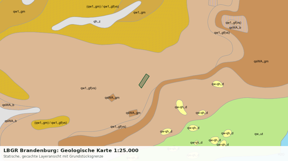 Statische Kartenansicht: LBGR Brandenburg: Geologische Karte 1:25.000