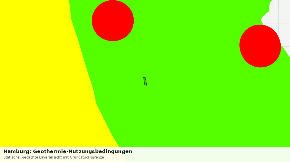 Statische Kartenansicht: Hamburg: Geothermie-Nutzungsbedingungen