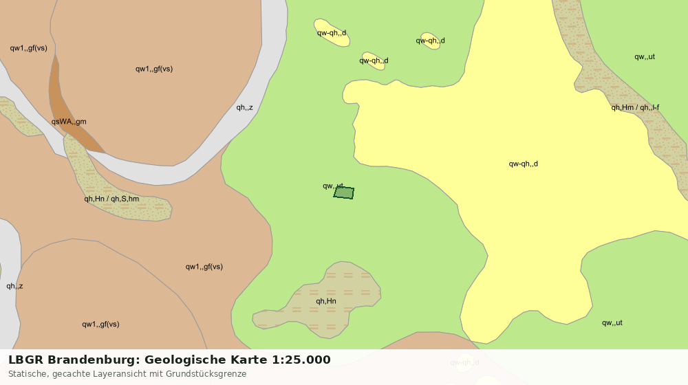 Statische Kartenansicht: LBGR Brandenburg: Geologische Karte 1:25.000