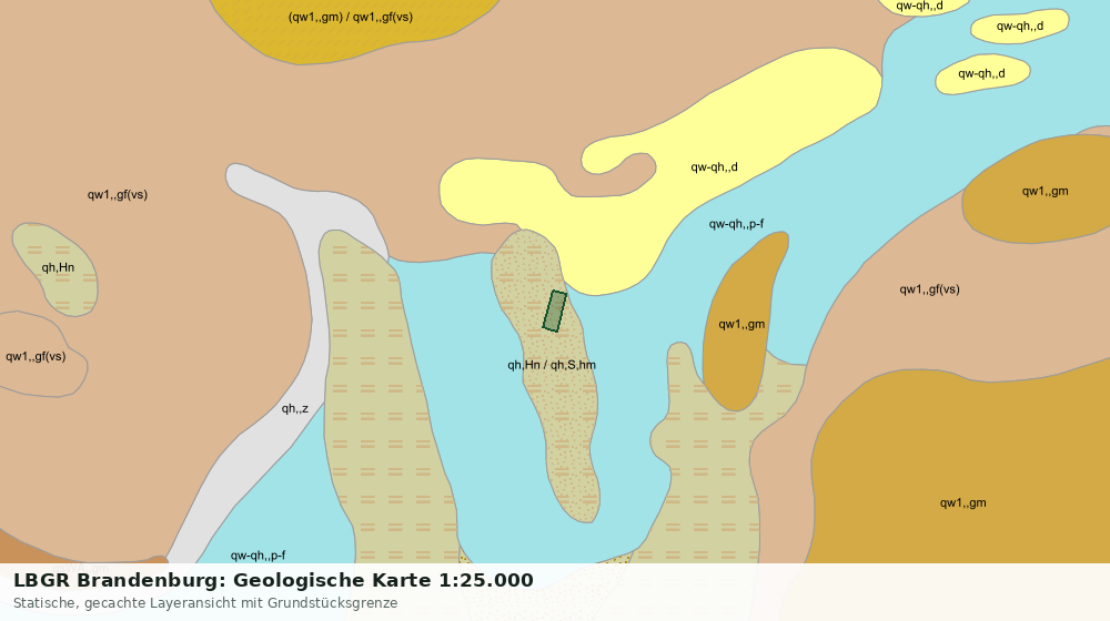 Statische Kartenansicht: LBGR Brandenburg: Geologische Karte 1:25.000