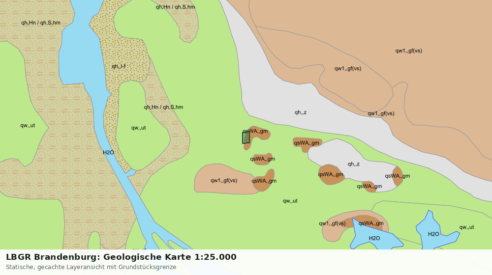 Statische Kartenansicht: LBGR Brandenburg: Geologische Karte 1:25.000