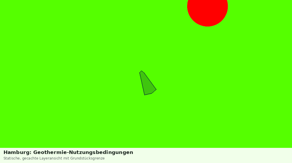 Statische Kartenansicht: Hamburg: Geothermie-Nutzungsbedingungen