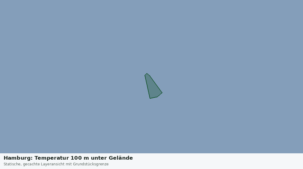 Statische Kartenansicht: Hamburg: Temperatur 100 m unter Gelände